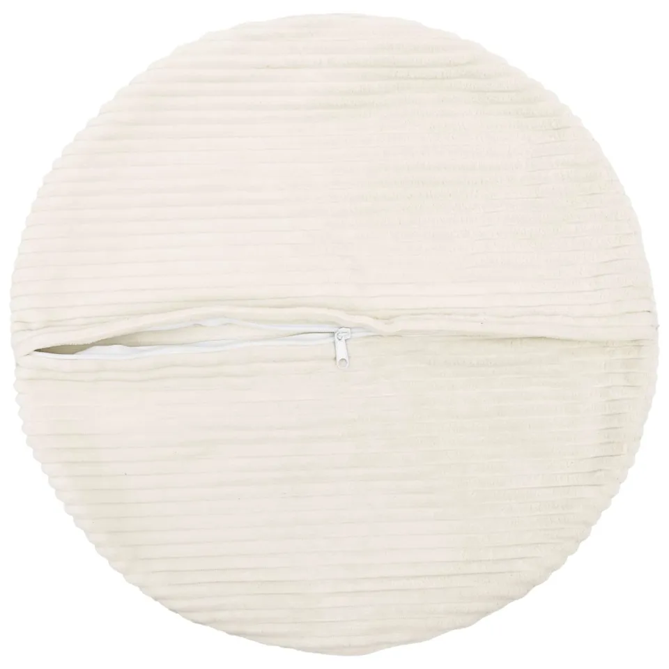 vidaXL Kussensloop 6 st HEERLEN Crèmekleurig Dia. 60 cm corduroy, foto 4