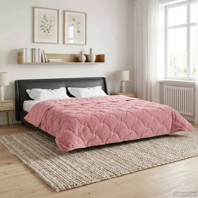 vidaXL Zomer Dekbed 220 x 260 cm Zomer Roze Ademend