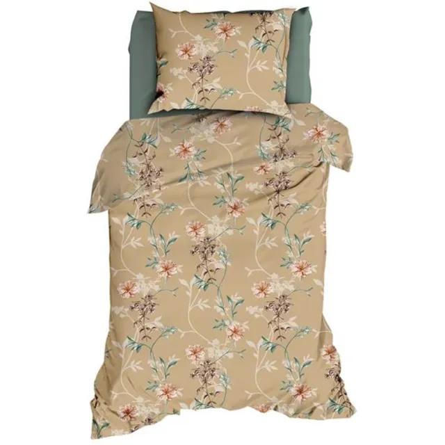 Satin D Or Satin d'Or Raisa Dekbedovertrek - Eenpersoons - 140x200/220 cm - Camel