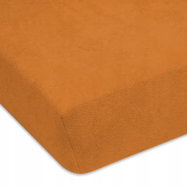 Designpremium Frotte hoeslaken met elastiek 70x200 cm - Duurzaam roodbruin