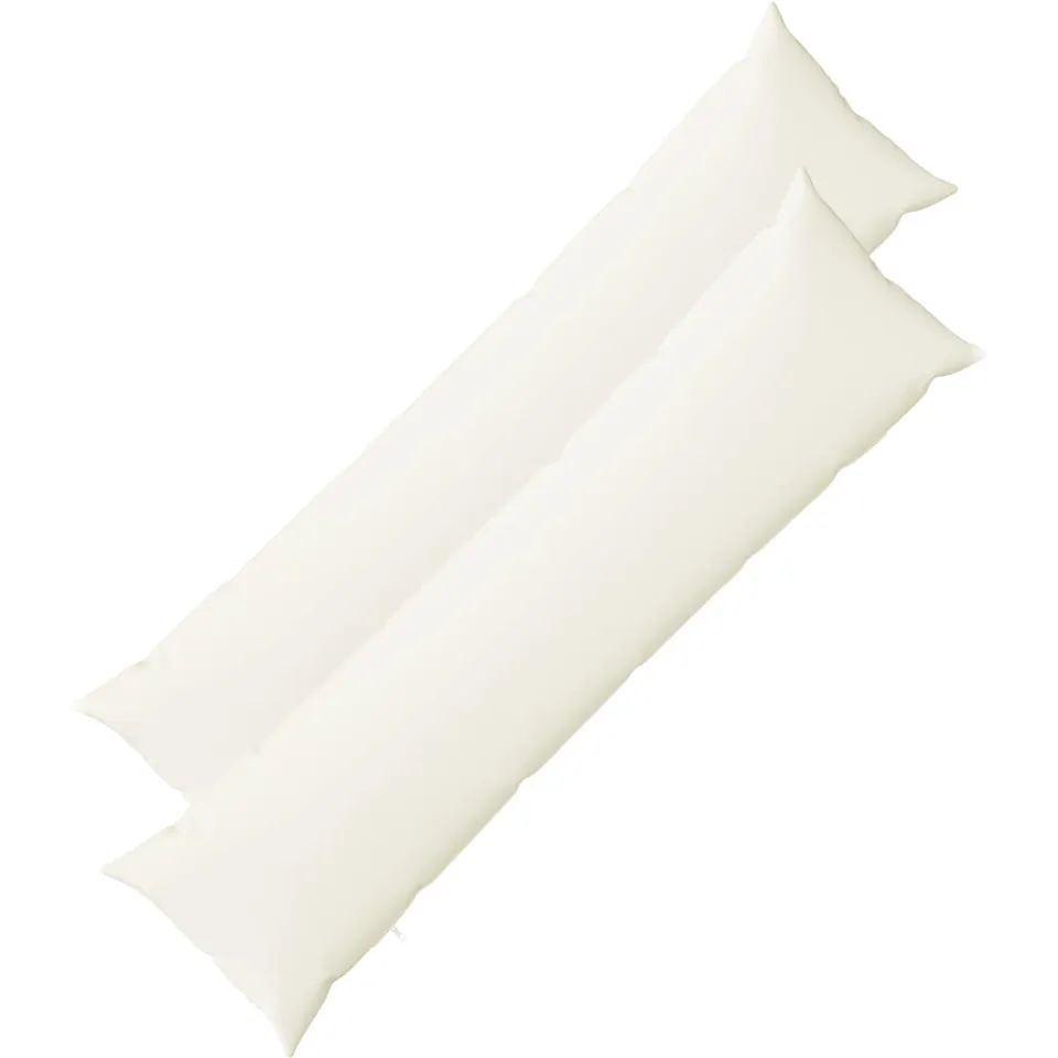 vidaXL Kussensloop 2 st HEERLEN Wit 40 x 145 cm Stof, foto 3