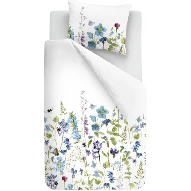 Marjolein Bastin Blue Garden dekbedovertrek katoen gebloemd Blauw
