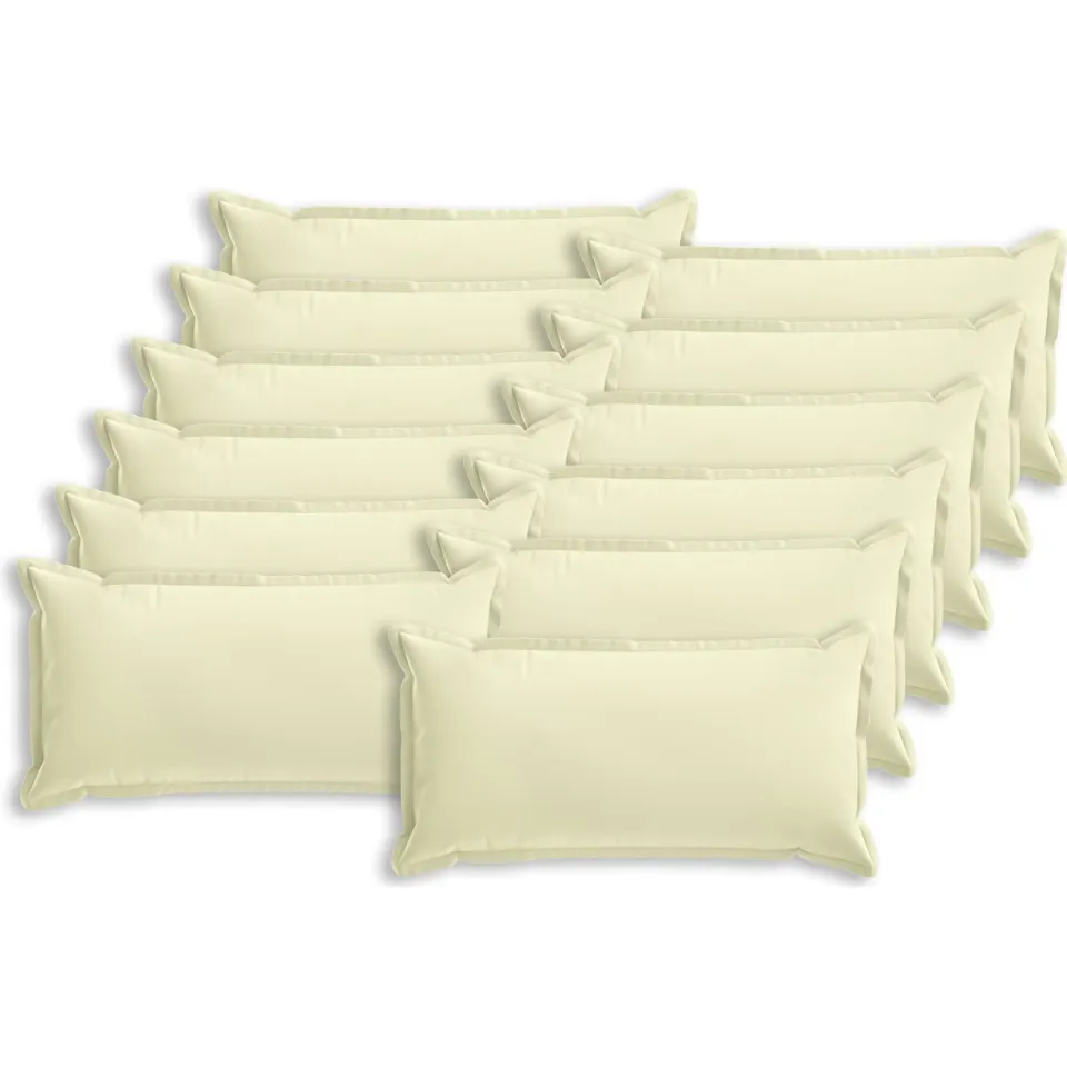 vidaXL Kussensloop 12 st HOUTEN Crèmekleurig 40 x 80 cm Polyester, foto 4