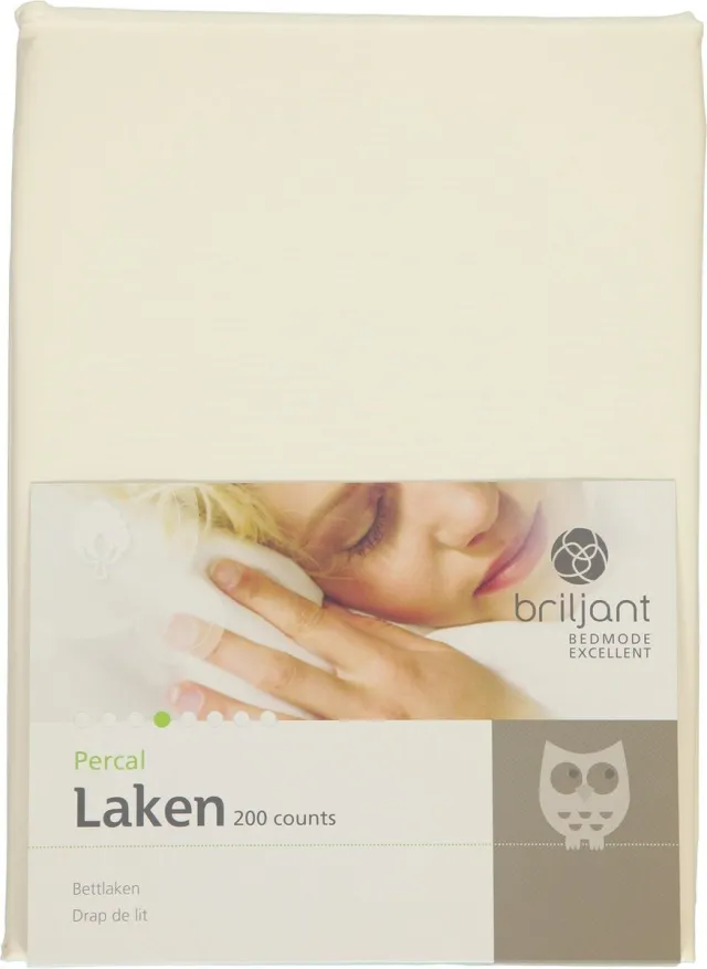Briljant Home - Laken Percal - Off-white - 100% Katoen Multicolor