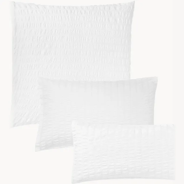 Westwing Collection Seersucker kussenhoes Esme Wit
