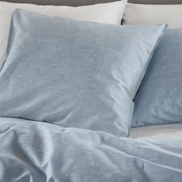 Damai Ebba dekbedovertrekset bio katoen lichtblauw + 1 kussensloop blue