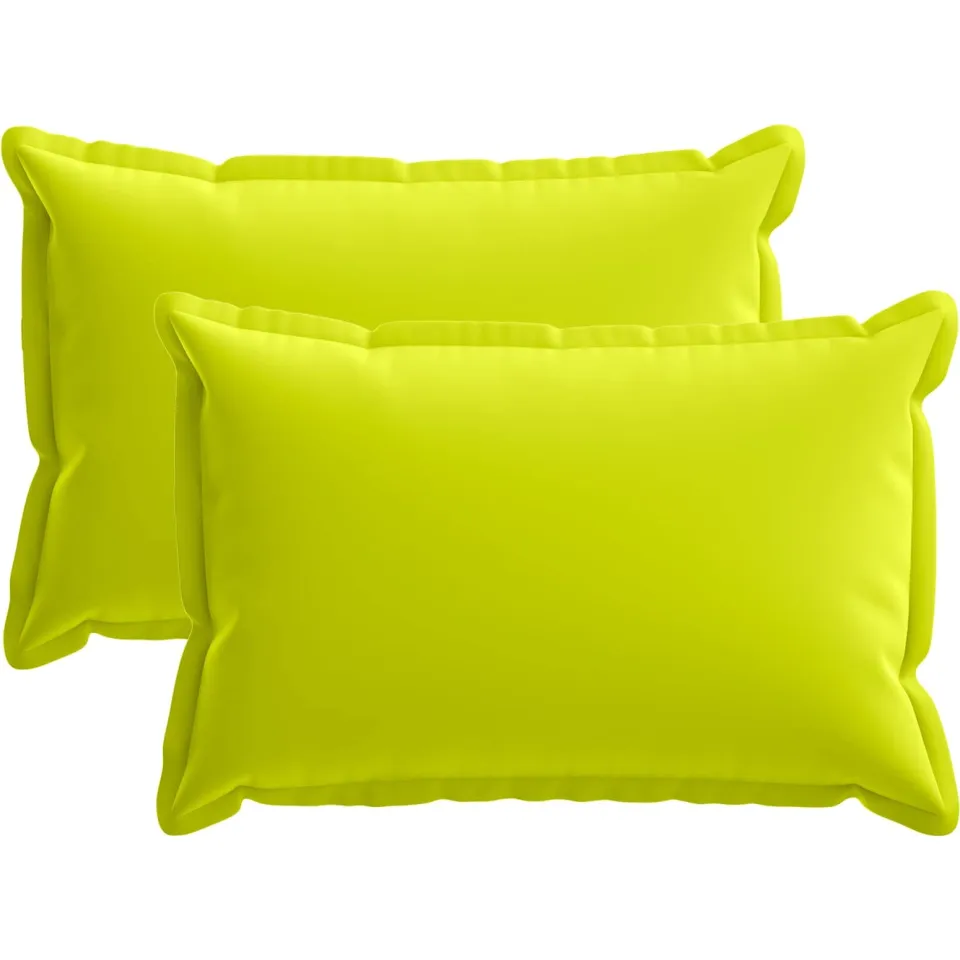 vidaXL Kussensloop 2 st HOUTEN Helder groen 50 x 75 cm Polyester, foto 3