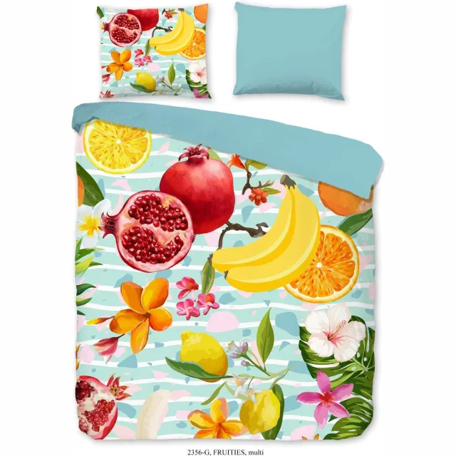 Good Morning Katoenen Dekbedovertrek - 240x220cm - Tweepersoons - Lits Jumeaux - Inclusief Kussenslopen - 100% Zacht Katoen - Multicolor
