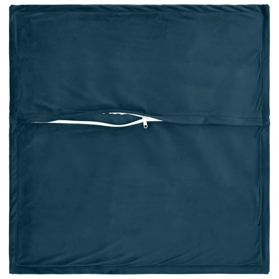 vidaXL Kussensloop 2 st HOUTEN Blauw 50 x 50 cm fluweel, foto 4