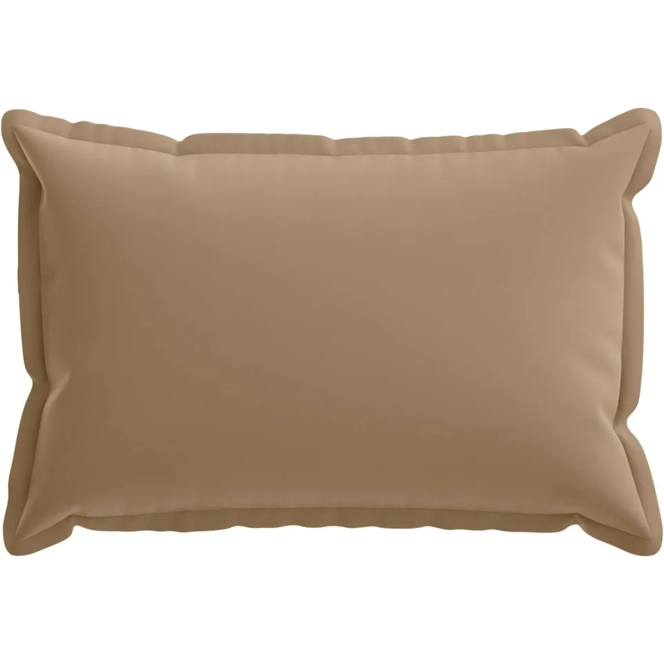 vidaXL Kussensloop 2 st HOUTEN Taupe 50 x 80 cm Polyester