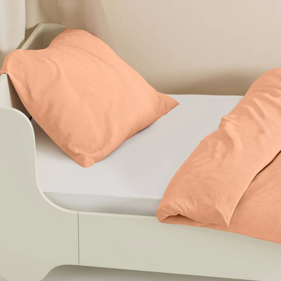 W katoenen dekbedovertrek kinderbed oranje, foto 4