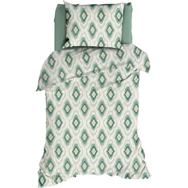 Romanette Ottoman Dekbedovertrek - Eenpersoons - 140x200/220 cm - Green