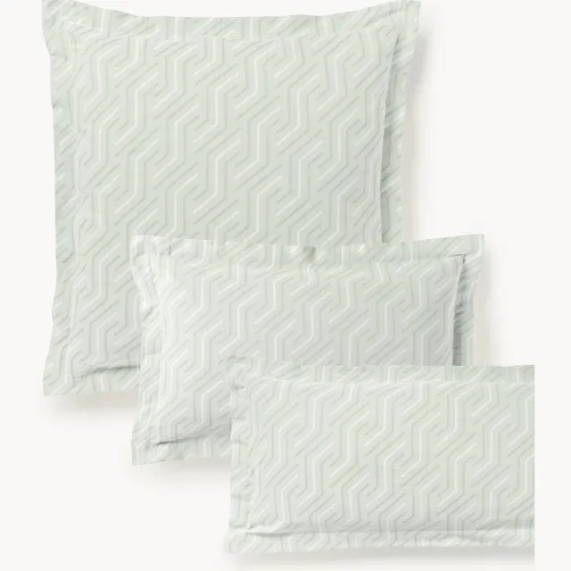 Westwing Collection Jacquard kussenhoes Aisha Lichtgroen
