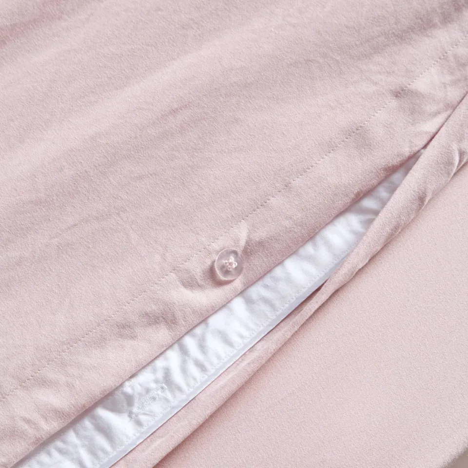 NOUS Living super soft 1-persoons dekbedovertrek roze, foto 6