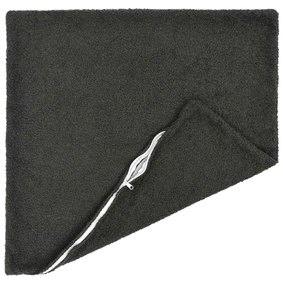 vidaXL Kussensloop 6 st HEERLEN Donkergrijs 65 x 65 cm Bouclé, foto 4