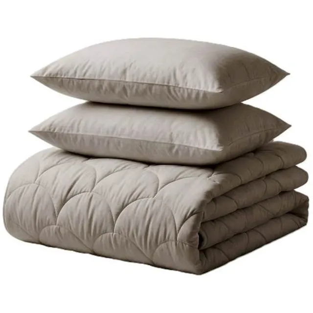 Zydante Katoen Percale Dekbed 140x200 cm + 1 Kussensloop 60x70 cm – 100% Katoen – 200 TC – Zacht, Ademend en Verkoelend – Hotelkwaliteit Wit