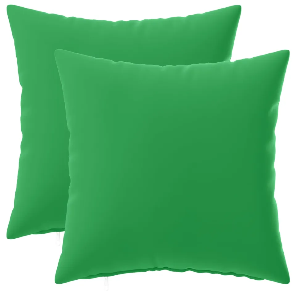 vidaXL Kussensloop 2 st HEERLEN Groen 40 x 40 cm Polyester, foto 3