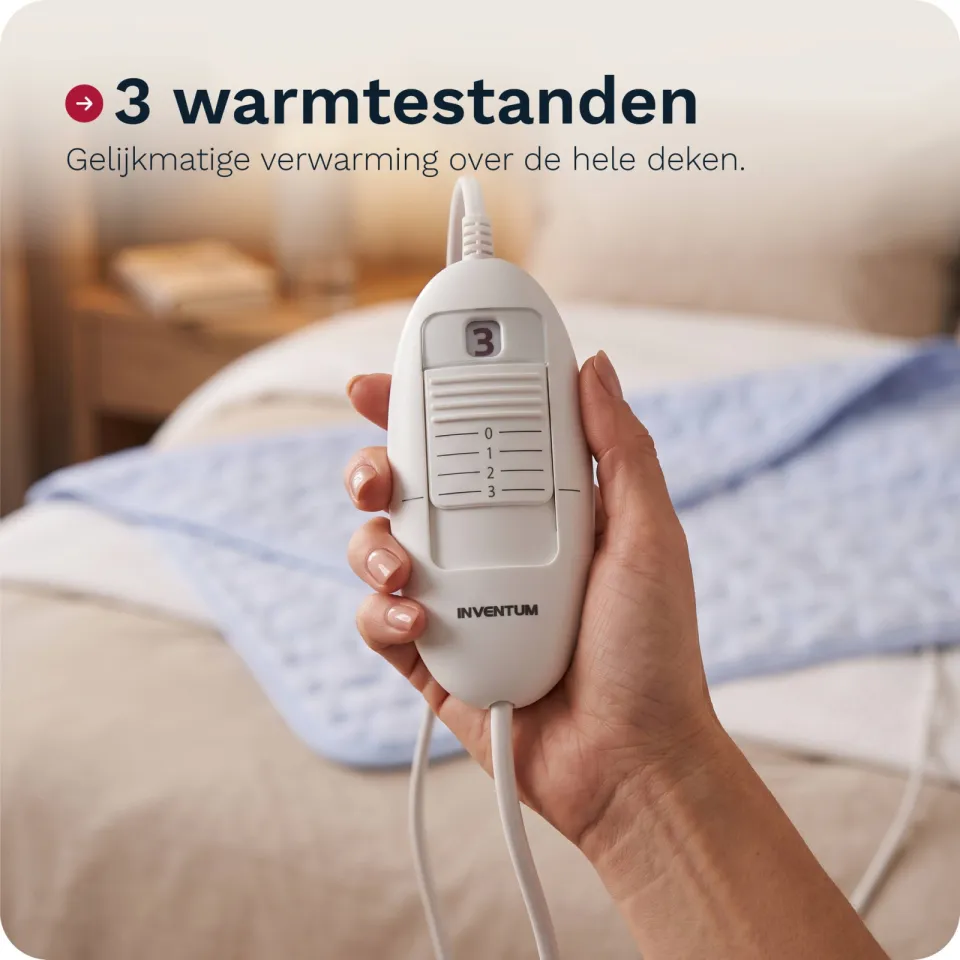 Inventum elektrische onderdeken - HN135 - 150 x 80 cm - lichtblauw, foto 6