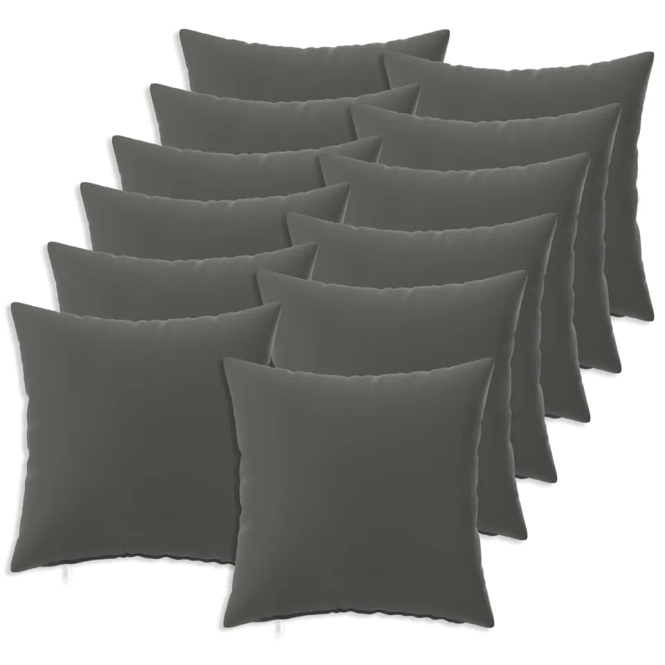 vidaXL Kussensloop 12 st HEERLEN Antraciet 40 x 40 cm Polyester, foto 3