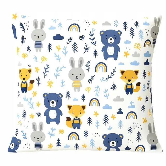 Sleepon_pl Kinderkussenschoentjes 40x40 cm - Bosdieren, 100% Katoen Multicolor