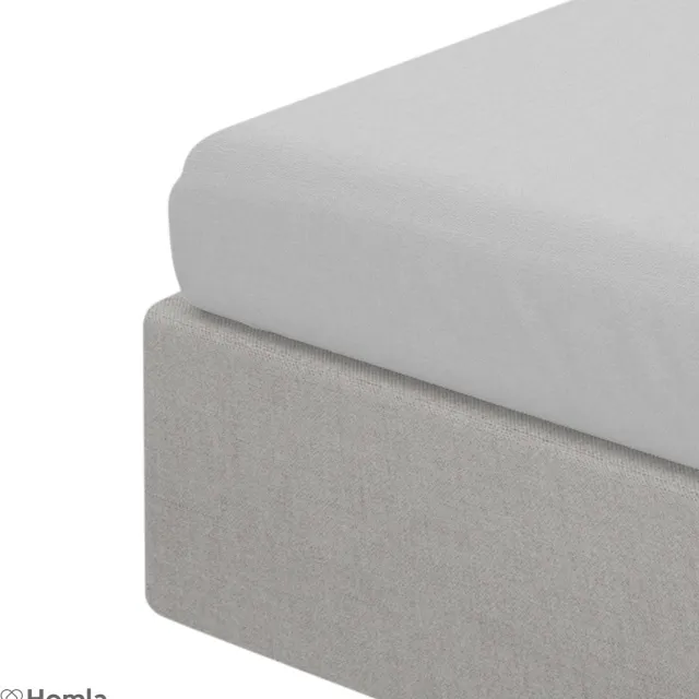 Homla Grey Satin Sheet - 160 x 200 cm - Danielle