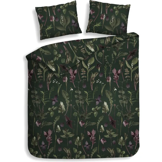 Heckettlane Florian Dekbedovertrek - Tweepersoons - 200x200/220 cm - Dark Green