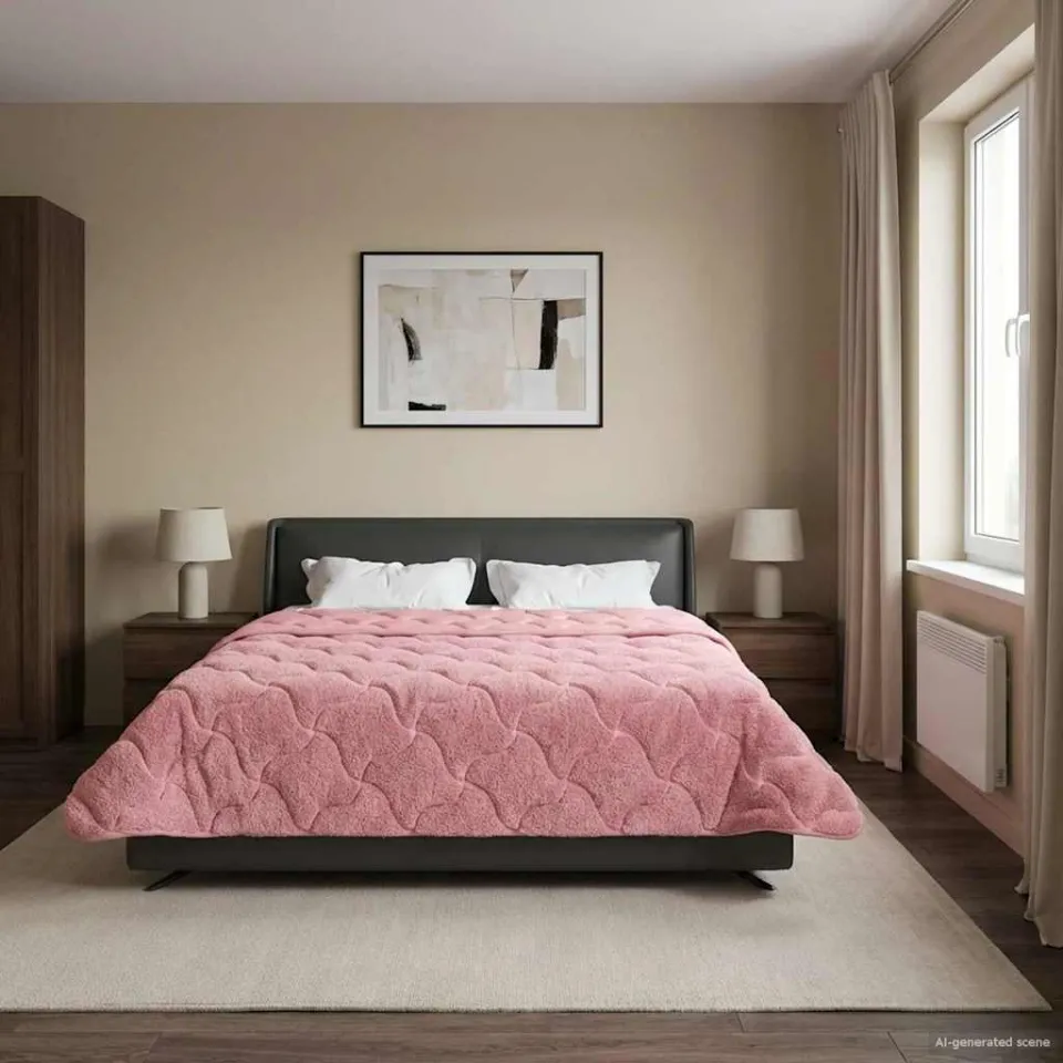 vidaXL Zomer Dekbed 200 x 200 cm Zomer 200 GSM roze, foto 4