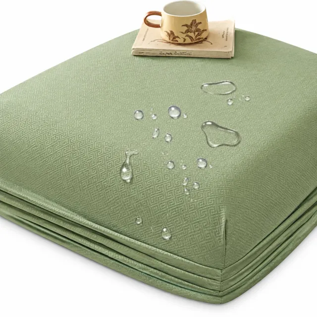 SWGOTA Waterdichte matrasbeschermhoes 100 x 200 cm - Matchagroen - Geborstelde stof - Hoeslakenmodel - 1 stuk - Voor matrassen tot 30 cm hoog