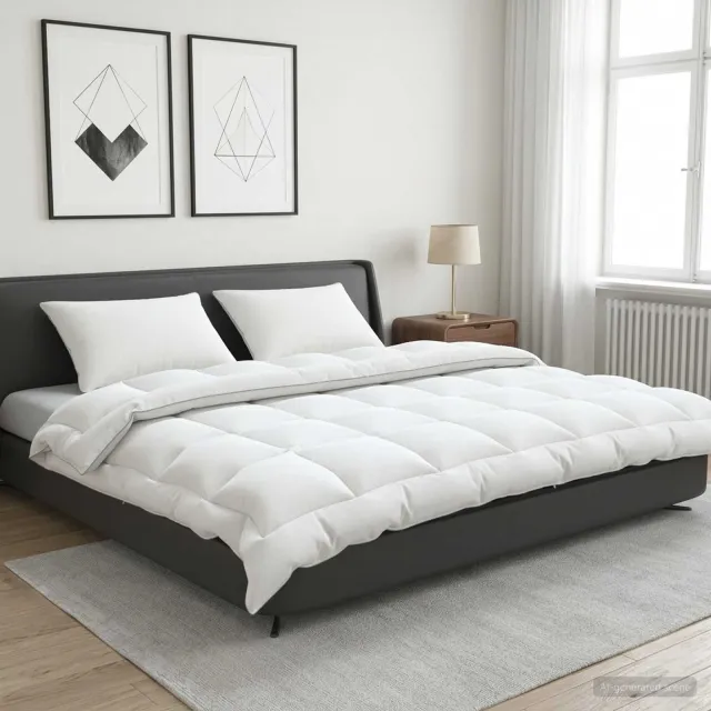 vidaXL Dekbed en Kussen Set 3 st 220x240 cm 4 seizoenen 220 GSM Wol Wit