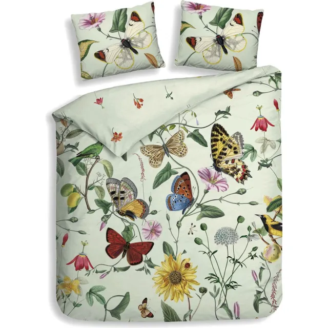 Heckett & Lane Heckettlane Dekbedovertrek Asa - Bedlinnen met Bloemen print - Multi - Dekbedhoes van 100% Katoen-Dobby