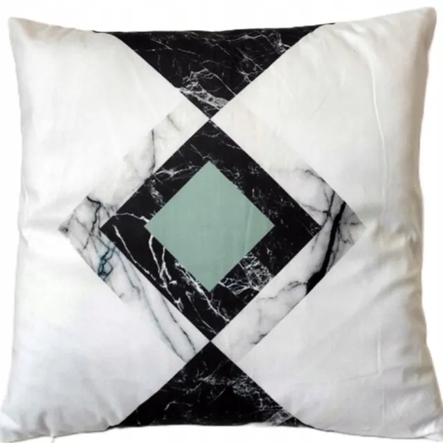 Granda Decoratieve Kussenhoes 45x45 cm - Marmer & Geometrische Graphics Multicolor