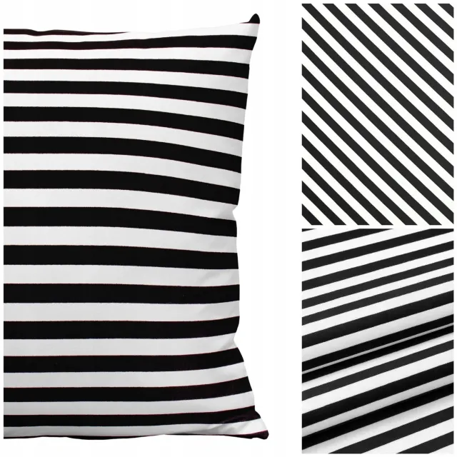 LOZKOHOLICY.PL Dekoratieve Kussensloop 40x60 cm met Strepen, Zacht Microvezel Wit