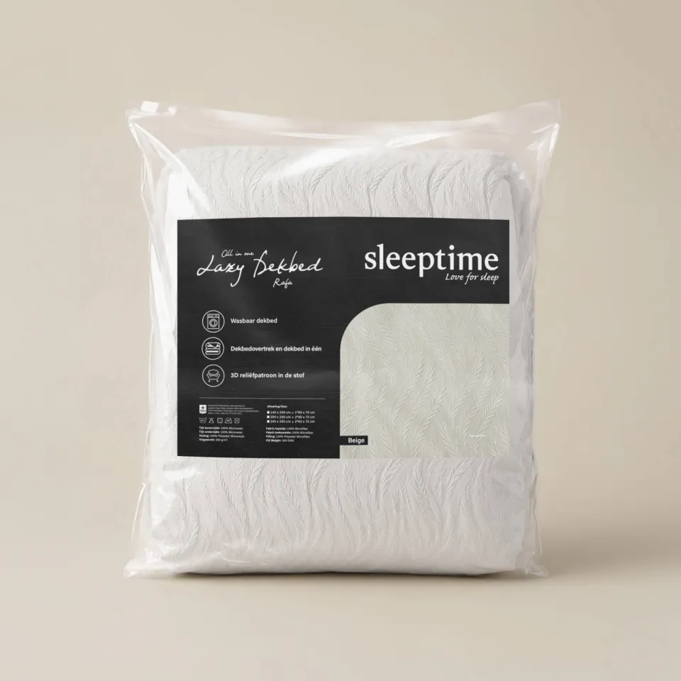 Sleeptime Lazy synthetisch enkel dekbed - beige, foto 5