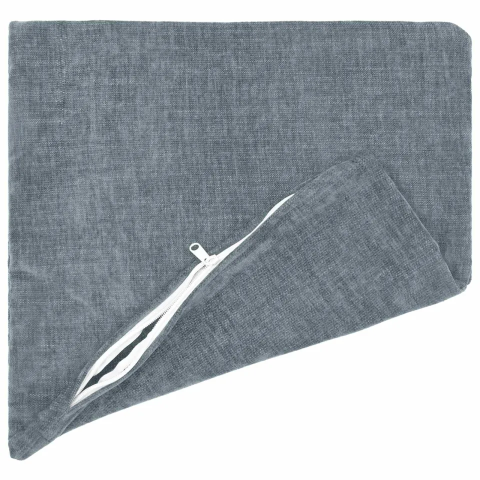 vidaXL Kussensloop 6 st HEERLEN Lichtblauw 55 x 55 cm Chenille Stof blauw, foto 4