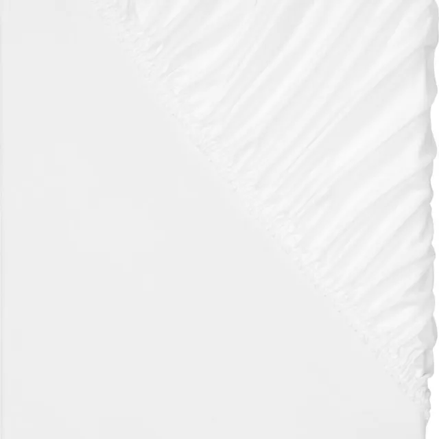 livarno home Jersey hoeslaken 90-100 x 200cm Wit