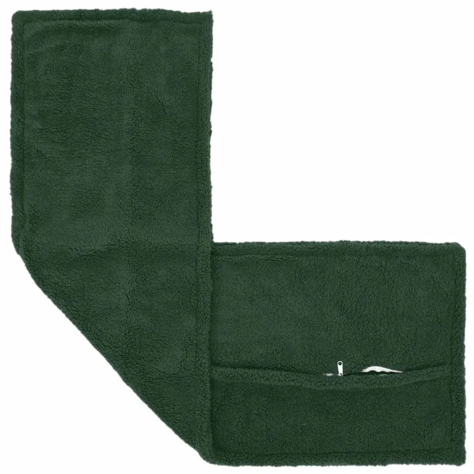 vidaXL Kussensloop HOUTEN Donkergroen 40 x 145 cm Bouclé groen, foto 3