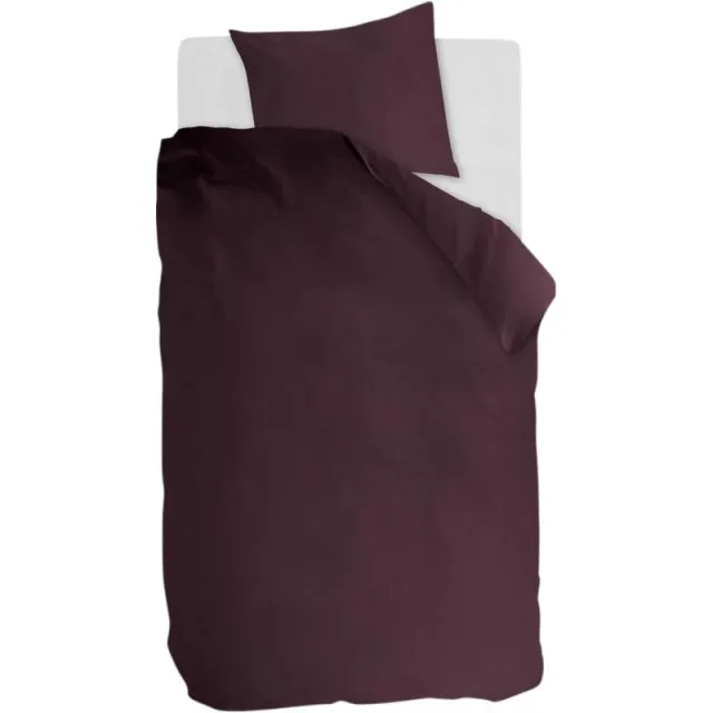 Budget Home Store Dekbedovertrek Cotton Uni Dark Red
