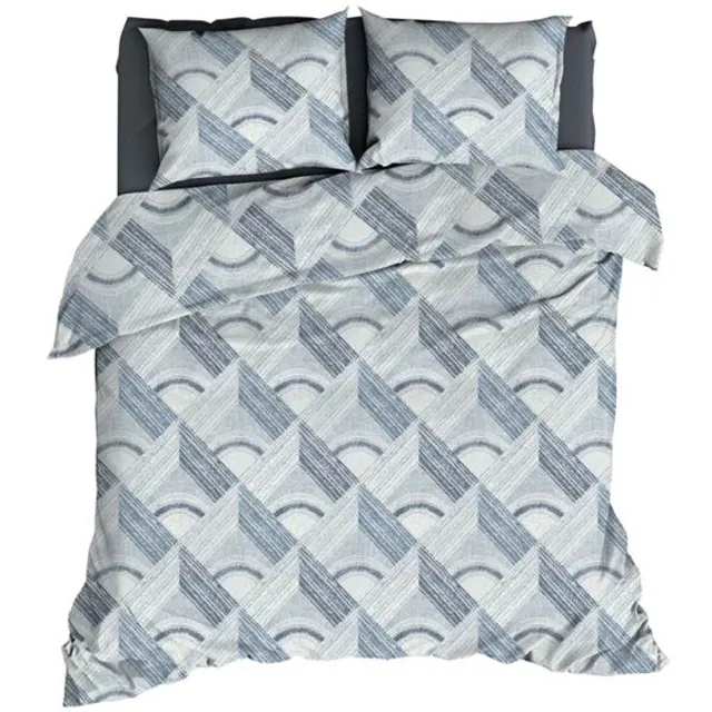 Romanette Pantheon Dekbedovertrek - Extra breed - Blauw/Grijs