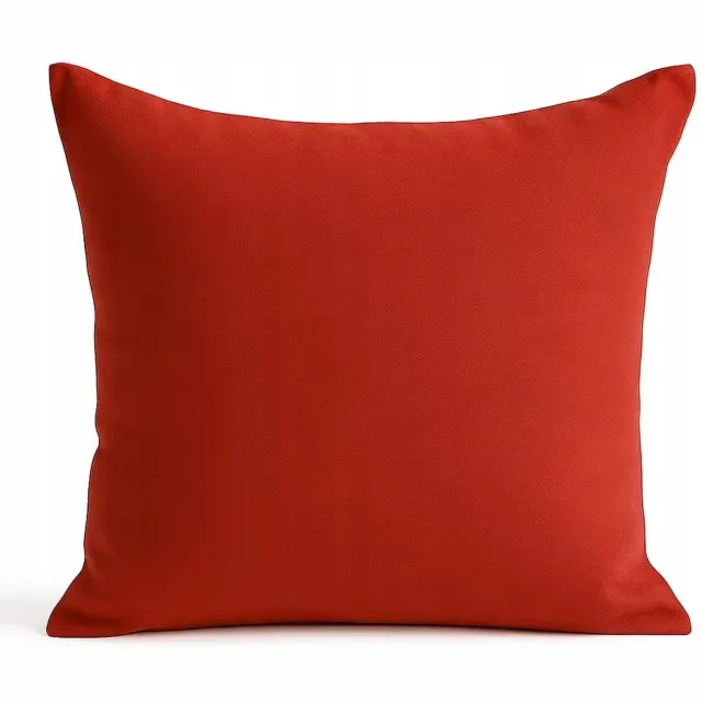 Fitizzio Katoenen Kussensloop 40x40 cm - Rood, Glad, Zacht