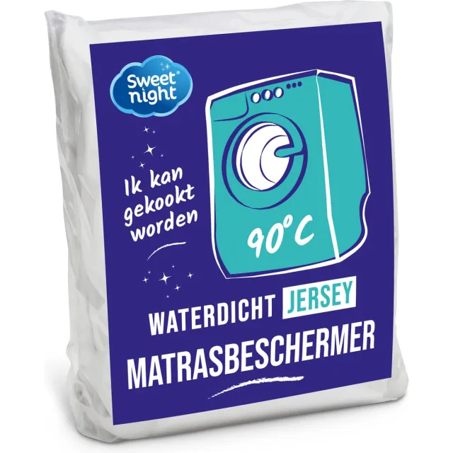 Sweet Night Matrasbeschermer 140x200 cm | Waterdicht en ademend | Stil matrashoes | Wasbaar op 90°C Wit
