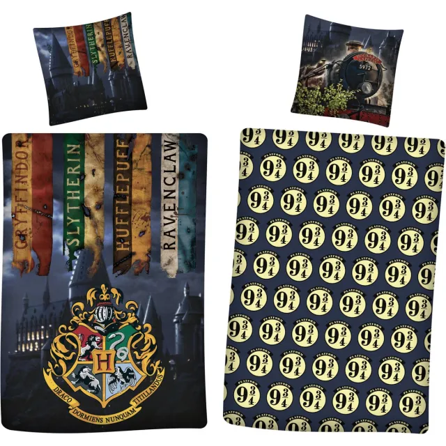 Harry Potter Dekbedovertrek 9¾ - Eenpersoons - 140 x 200 cm - Polyester Meerkleurig