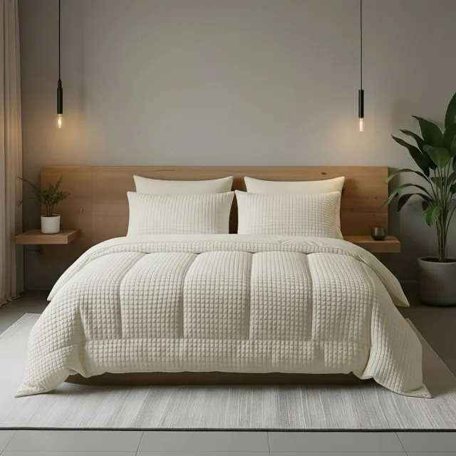 Zelesta Special Teddy Check Dekbed - Crème 140x200cm