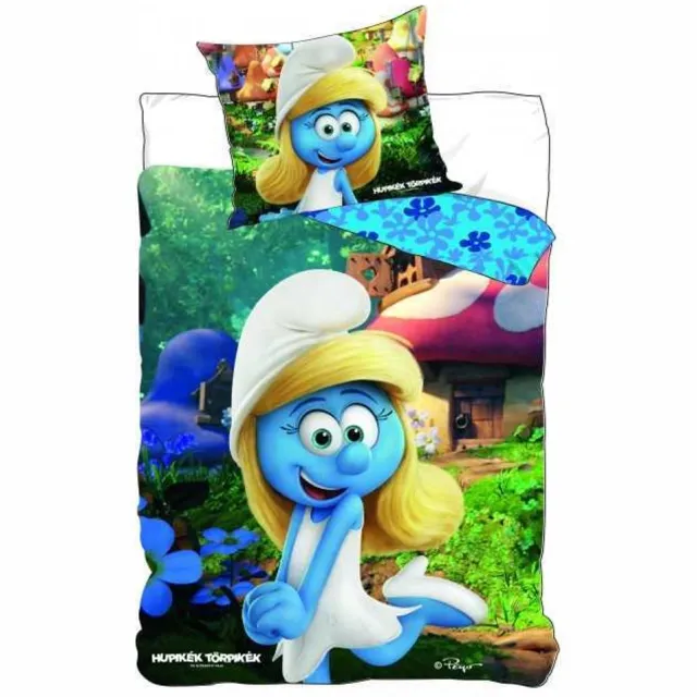 De Smurfen Smurfin - Dekbedovertrek - 140x200 Cm - Eenpersoons - Meisje. Multi