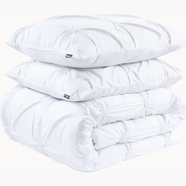Y-not® Mat Satijn - Finn - Microvezel - Dekbedovertrek - Lits jumeaux - 240x200/220 - Wit
