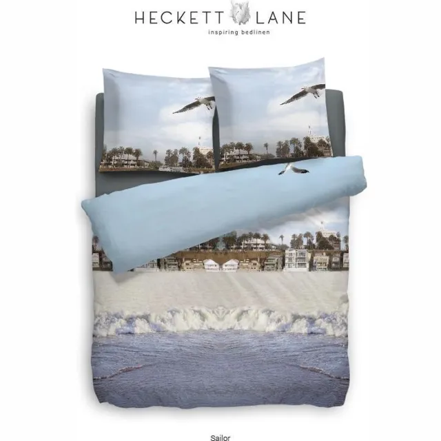 Heckettlane HNL Refined Satin Dekbedovertrek Sailor - Blauw 200x200/220