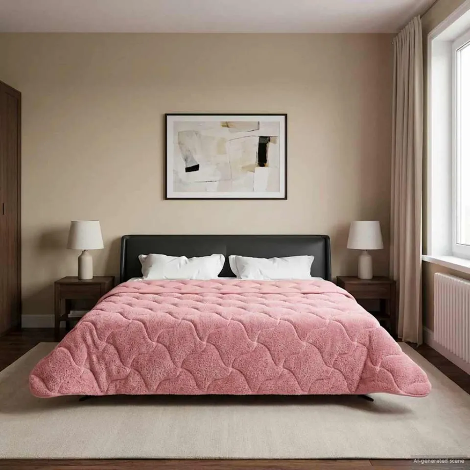 vidaXL Vol jaar dekbed 260 x 220 cm roze, foto 4