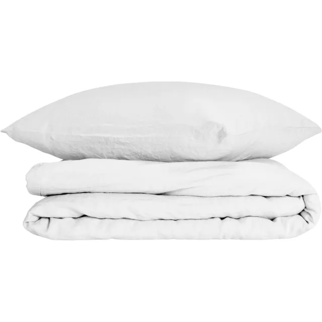 Wocha Linnen Dekbedovertrek Set - 100% Linnen - 200x200/220 - Wit - Premium kwaliteit - Incl. 2 kussenslopen
