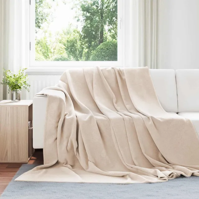 vidaXL Kleden 6 st Beige 270 x 240 cm 9,93 kg Fleece, foto 2