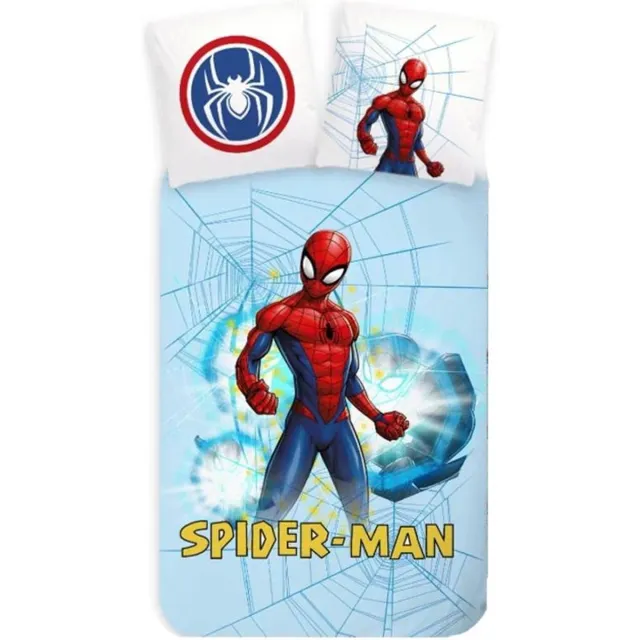 Spider-Man SpiderMan Dekbedovertrek Lichtblauw - (katoen)