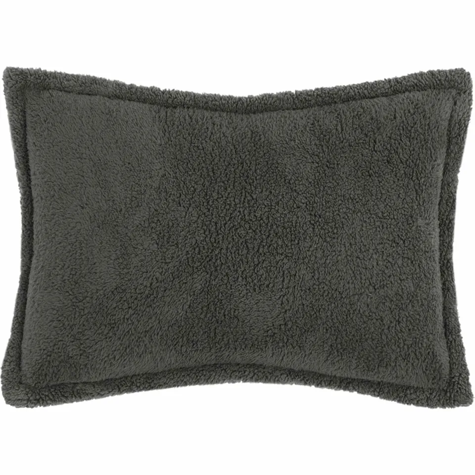 vidaXL Kussensloop 6 st HOUTEN Donkergrijs 40 x 60 cm Bouclé, foto 2